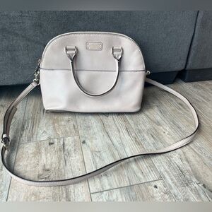 Kate Spade Taupe Light Pink Grove Street Carli Dome Crossbody Purse
